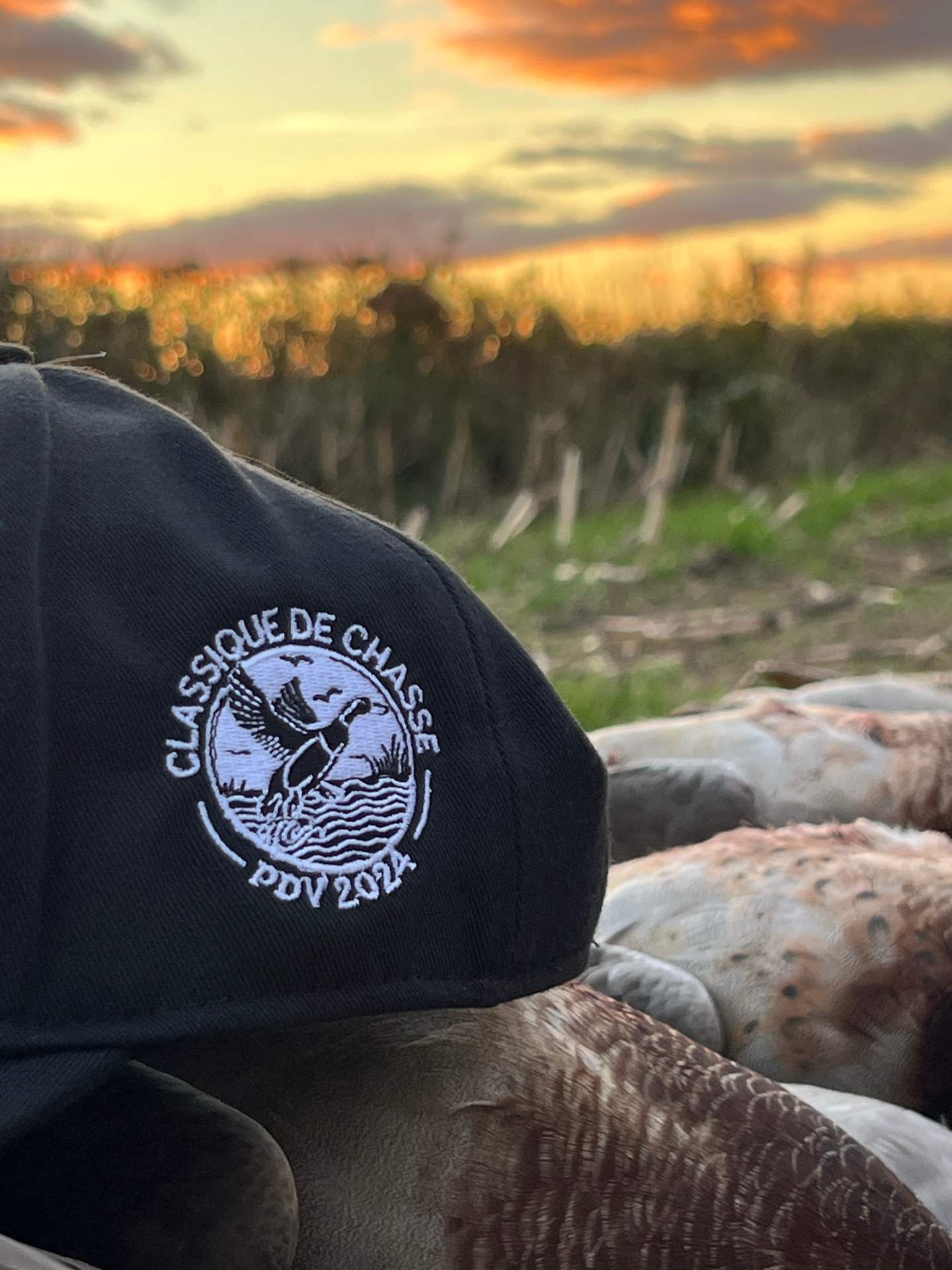 Casquette Classique de Chasse au coucher du soleil